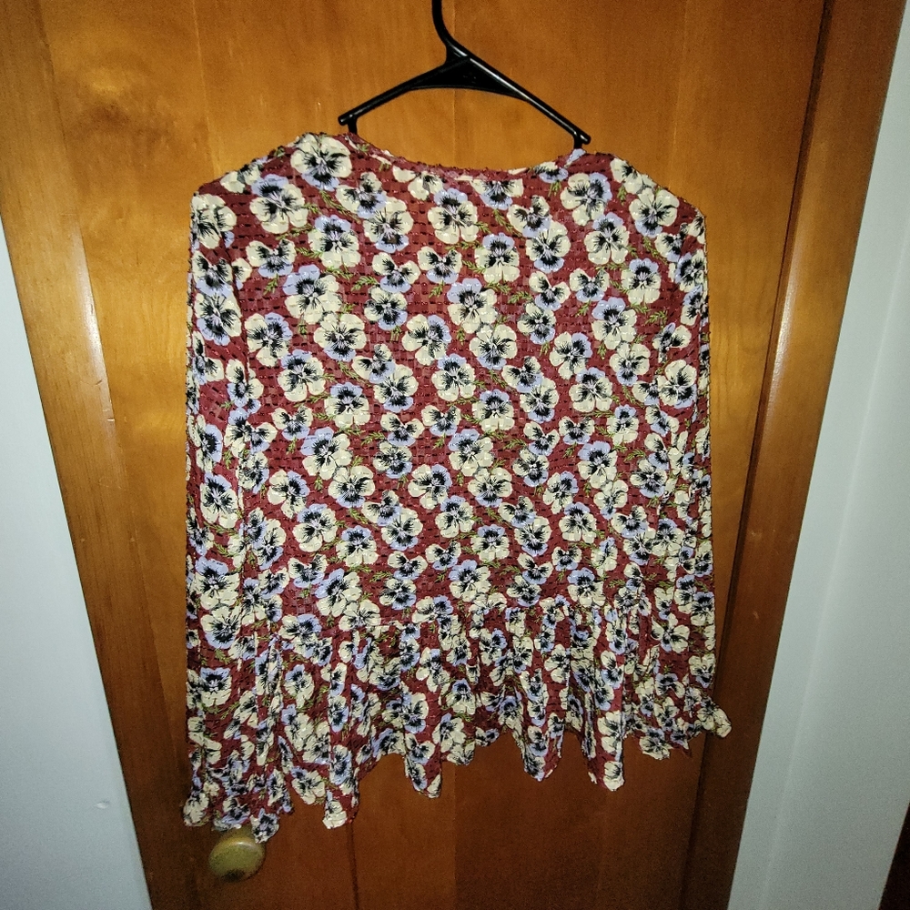 MADEWELL Drawstring Ruffle Hem Top - Picture 7 of 9